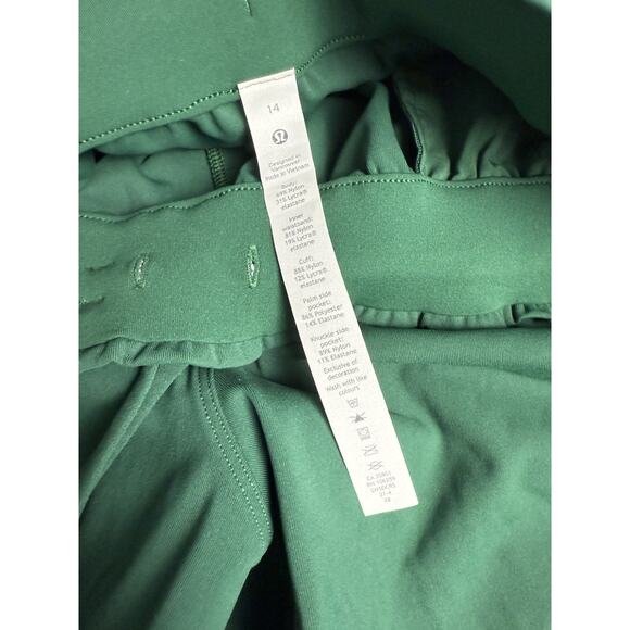 Lululemon Stretch High Rise Jogger Full Length Everglade Green Pants Size 14 - Picture 4 of 5